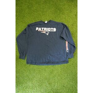Gildan New England Patriots American Football Team Shirt Mens 2XL Navy Blue